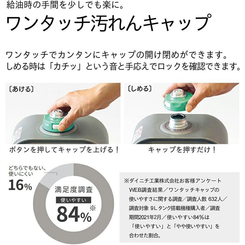 ダイニチ 石油ファンヒーター ムーンホワイト 木造9畳まで