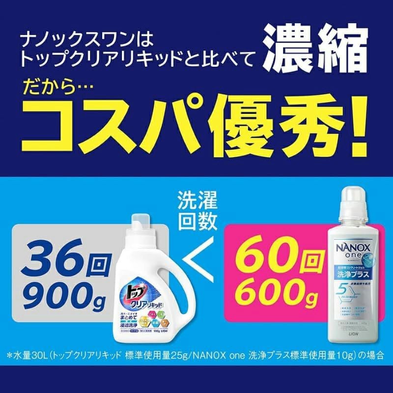 ライオン NANOX one 洗浄プラス つめかえ用 超特大 1080g 洗濯用洗剤