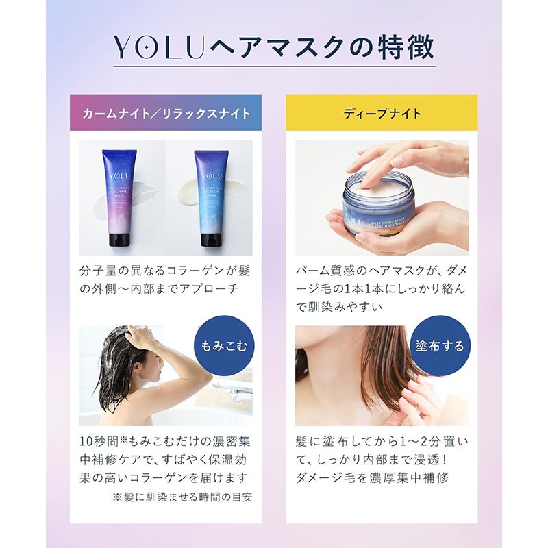 YOLU ヨル カームナイトリペア ジェルヘアマスク 145g 日本製 | 西村