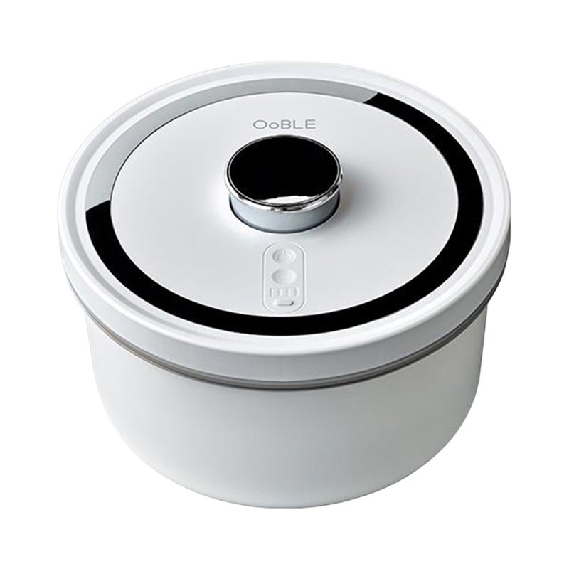 OoBLE rice stocker 真空保存容器 ノーマル 13L ブラック 米びつ